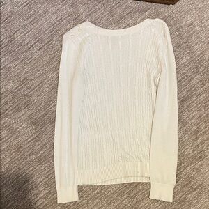 Banana Republic Ivory Cable Knit Sweater